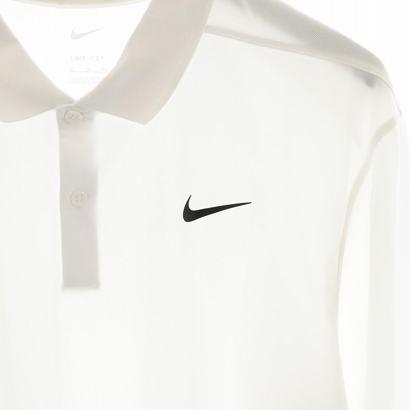 Nike 長袖ポロシャツ XL ホワイト NIKE 古着 メンズXL NIKE/ナイキ ゴルフウェア ポロシャツ 長袖