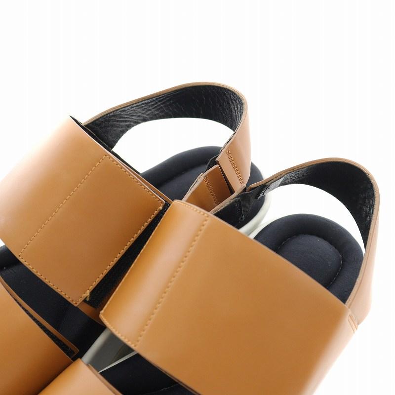 MARNI マルニ プラットフォームサンダル ストラップ 37 24.0cm 茶  
