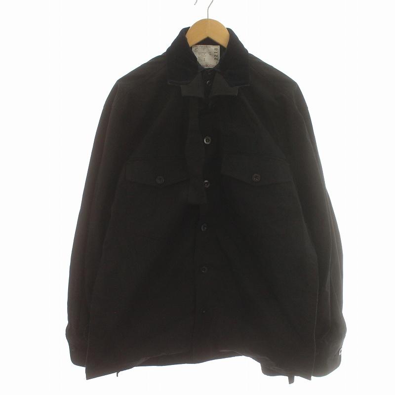 sacai Cotton Poplin Blouson \黒　サイズ1 Cotton Poplin Shirt | sacai Official Store サカイ オフィシャル