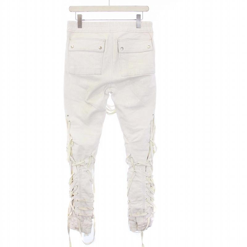 Rick Owens カーゴ ジョガーパンツ ミルク ホワイト イタリア製 リックオウエンス Rick Owens 22SS THOMAS JOGGER メガレース