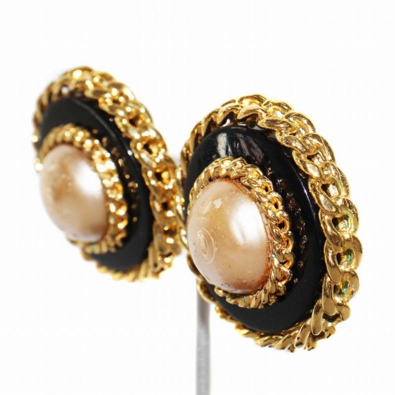 CHANEL シャネル イヤリング フェイクパール メッキ ヴィンテージ 保存 