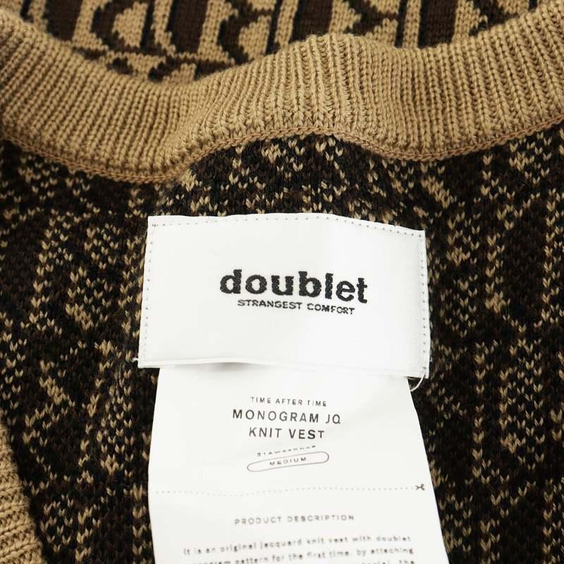 ダブレット doublet 21AW MONOGRAM JQ KNIT VEST モノグラムジャガード 