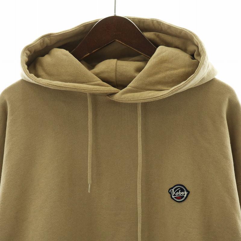 KEBOZ ケボズ パーカー プルオーバー ワッペン L ベージュ /AN15