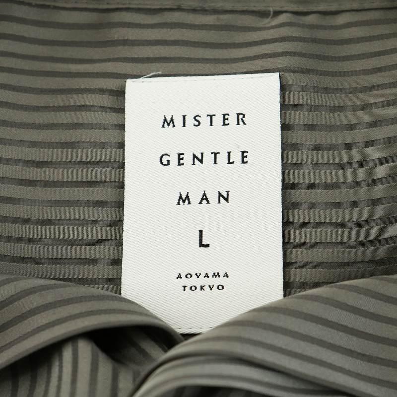 Mr.GENTLEMAN ミスタージェントルマン シャツ 長袖 ストライプ柄 L 