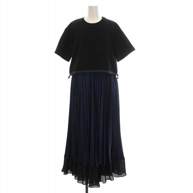 新品Sacai サカイ レース シースルー プリーツミニドレス 新品 サカイレース シースループリーツミニドレス/ ワンピース 2