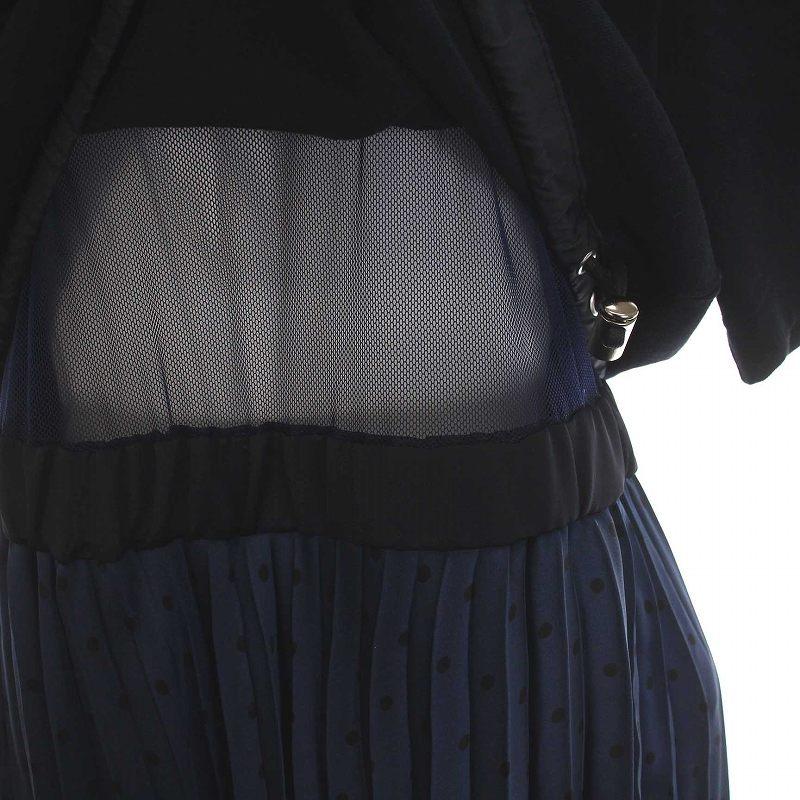 サカイ sacai 23AW Polka Dot Cotton Jersey Satin Dress コンビ