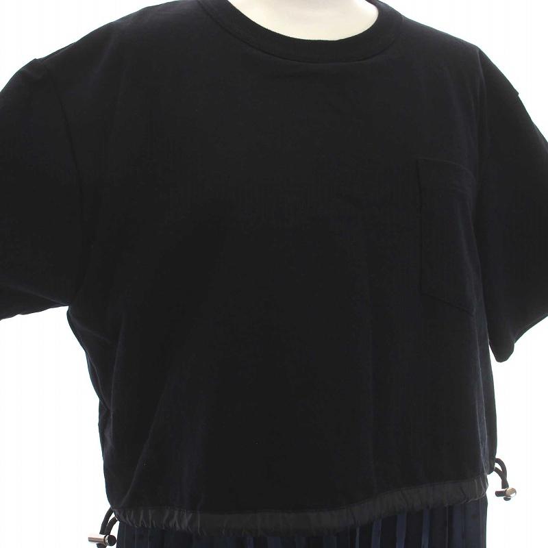 サカイ sacai 23AW Polka Dot Cotton Jersey Satin Dress コンビ