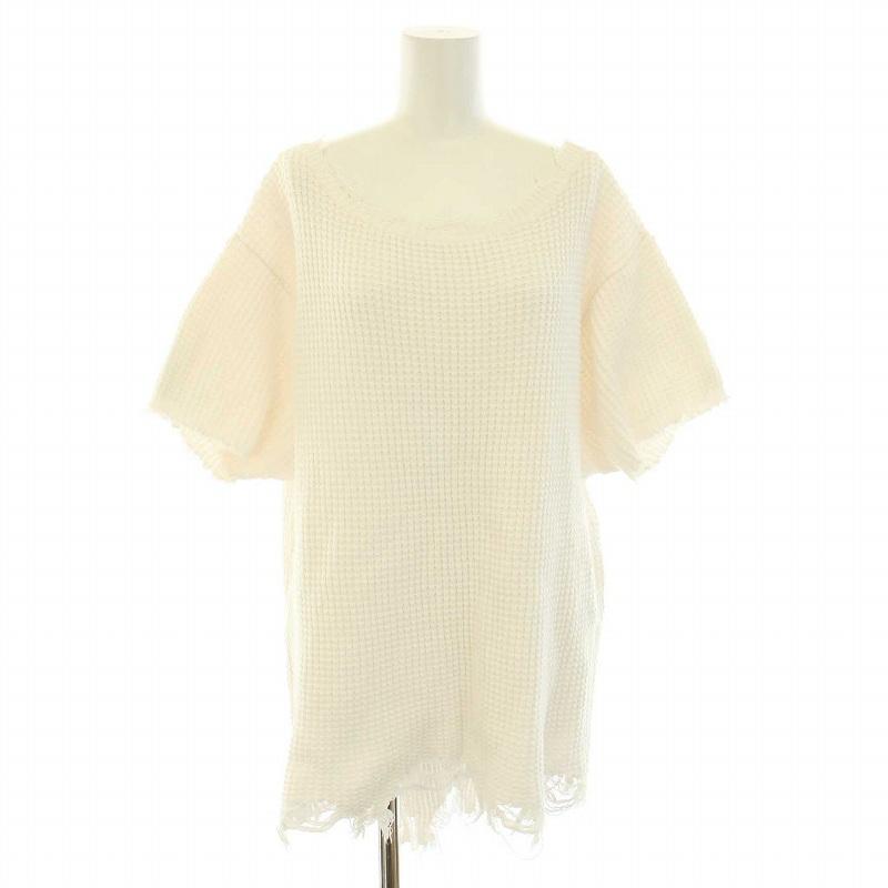 アメリヴィンテージ Ameri VINTAGE ワッフルダメージニットトップ 