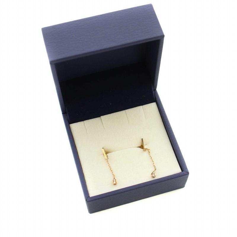 ヴァンドーム青山ダイヤモンド ドロップピアスk18YG チェーン