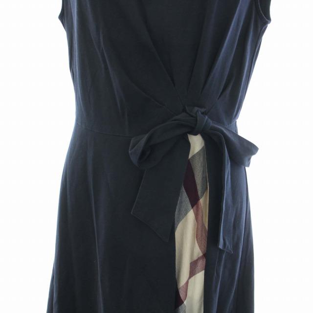 ブルーレーベルクレストブリッジ モックロディーシルケットワンピース M ブルーレーベルクレストブリッジ モックロディーシルケットワンピース