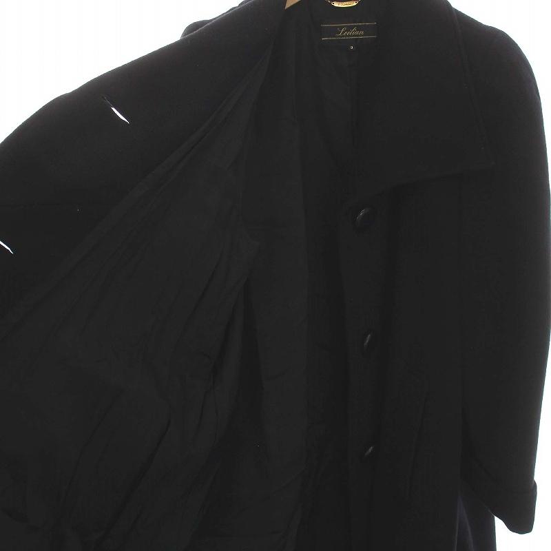 レリアン Leilian コート モヘヤ混 9 緑 グリーン チェック /AG □OS