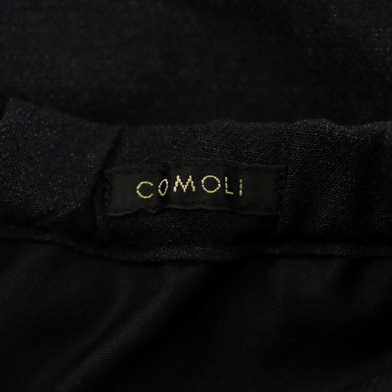 コモリ COMOLI 24SS ウールニータックパンツ イージーパンツ 黒 コモリ COMOLI 24SS ウールニータックパンツ イージーパンツ 黒