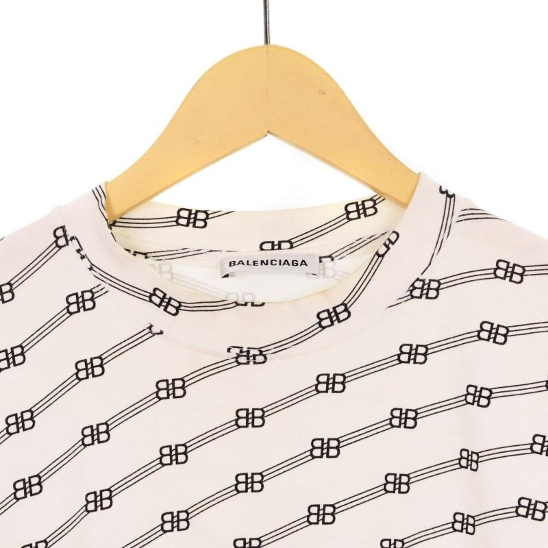 BALENCIAGA（バレンシアガ） BALENCIAGA BB総柄 ロゴプリント Tシャツ