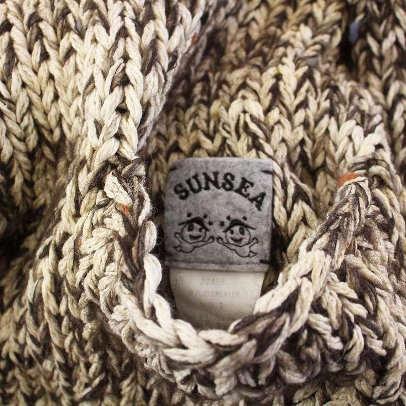 サンシー SUNSEA 第八のSWEATER ニット セーター 長袖 ハート 3 L 茶 