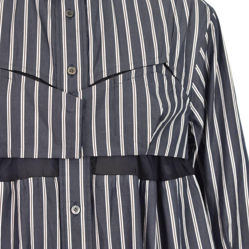 sacai 20SS コットンポプリンレイヤード ブラウス 【公式通販】