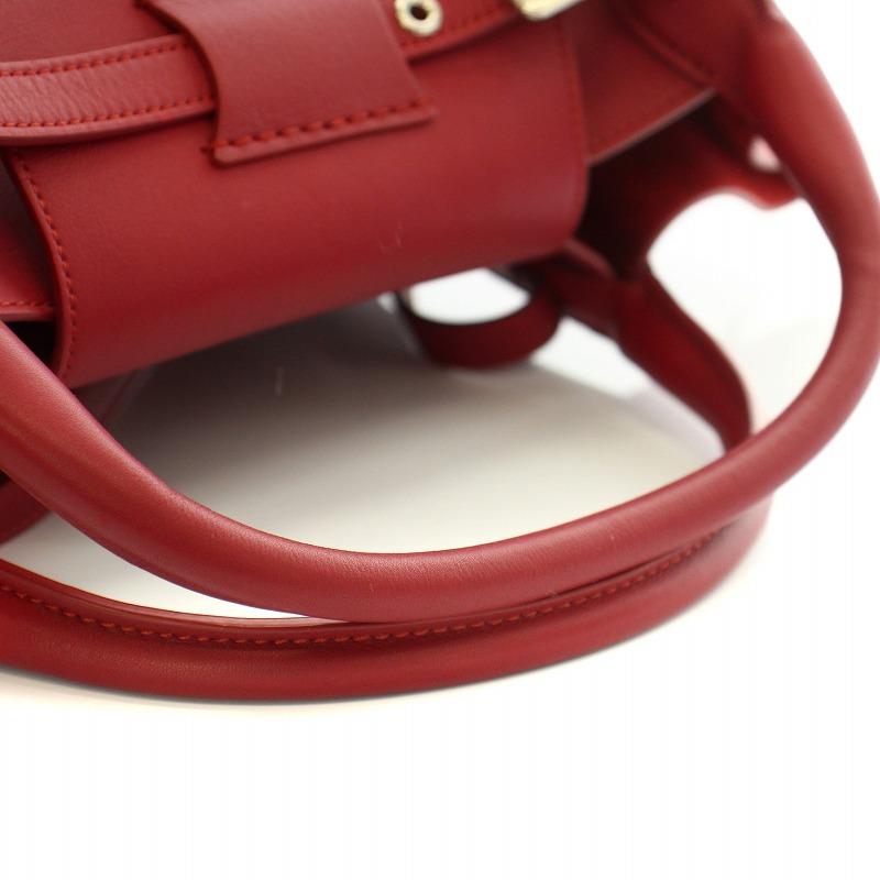 セリーヌ CELINE レディース ショルダーバッグ　赤 CELINE セリーヌ トリオラージ ショルダーバッグ レザー レッド