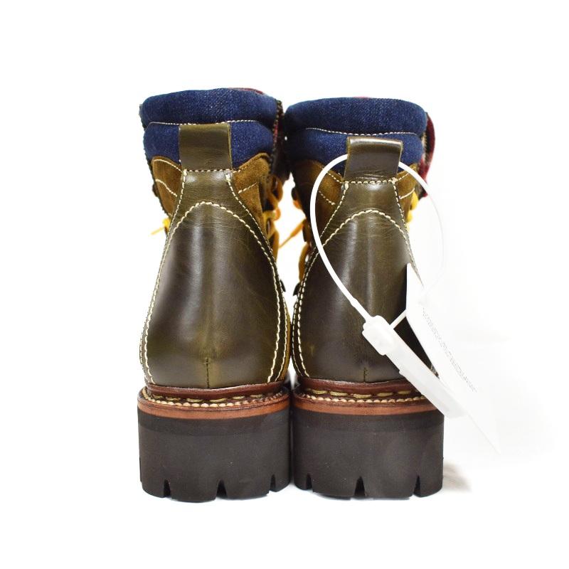 ディースクエアードレザー ハイカットレースアップブーツ ブラウンハイキングブーツ DSQUARED2（ディースクエアード） 未使用品 トレッキングブーツ レース