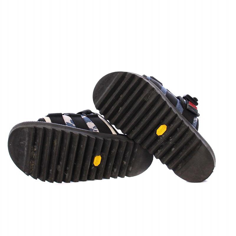 【中古】カタリスト CVTVLIST ELITE SANDALS エリートサンダル フラット デニム 00 ブラック /KH ☆AA★ メンズ カタリスト CVTVLIST ELITE SANDALS エリートサンダル フラット デニム