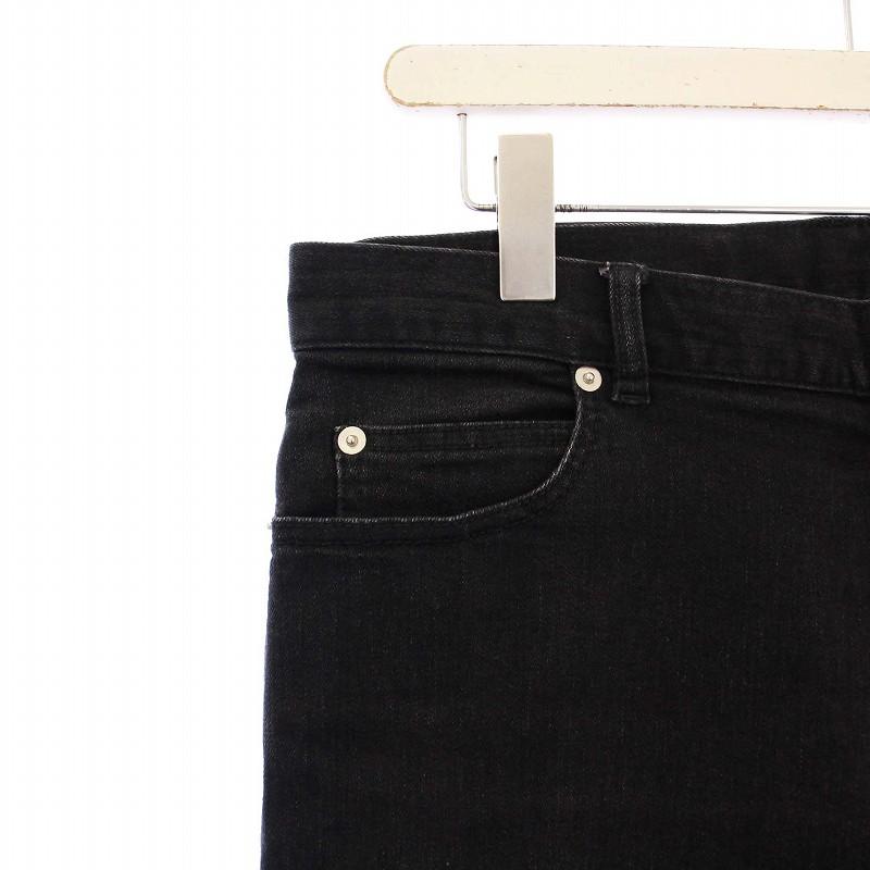 バルマン BALMAIN デニムパンツ ジーンズ クラッシュ加工 34 ブラック