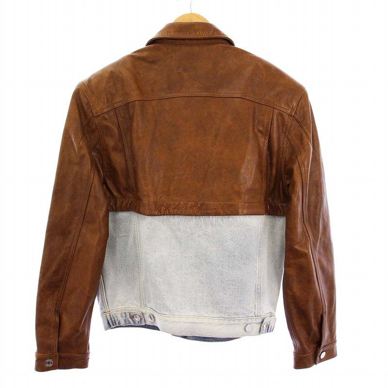 ヴェトモン VTMNTS Convertible leather and denim jacket