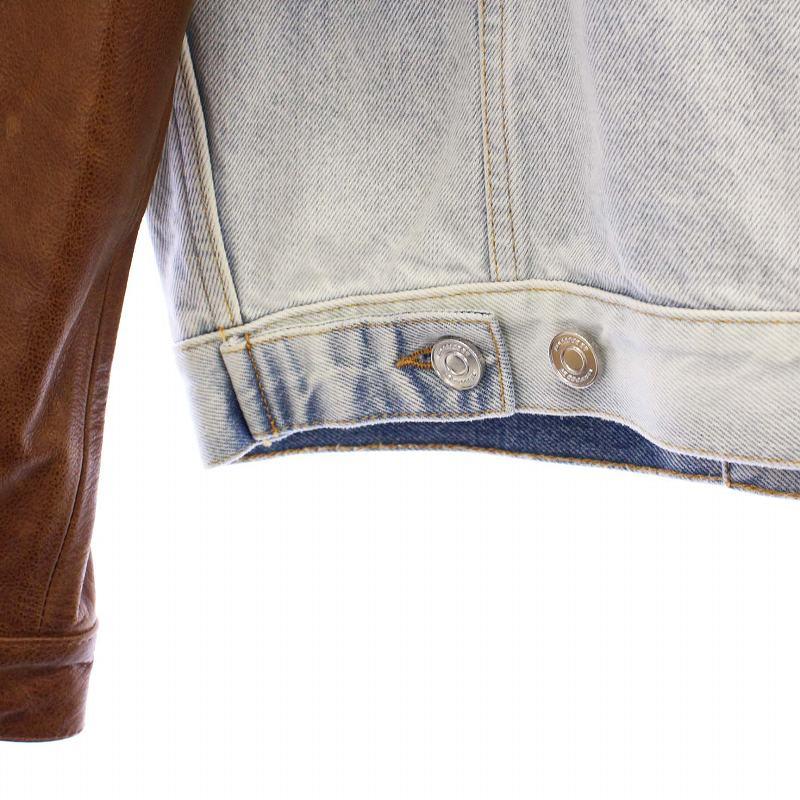 ヴェトモン VTMNTS Convertible leather and denim jacket