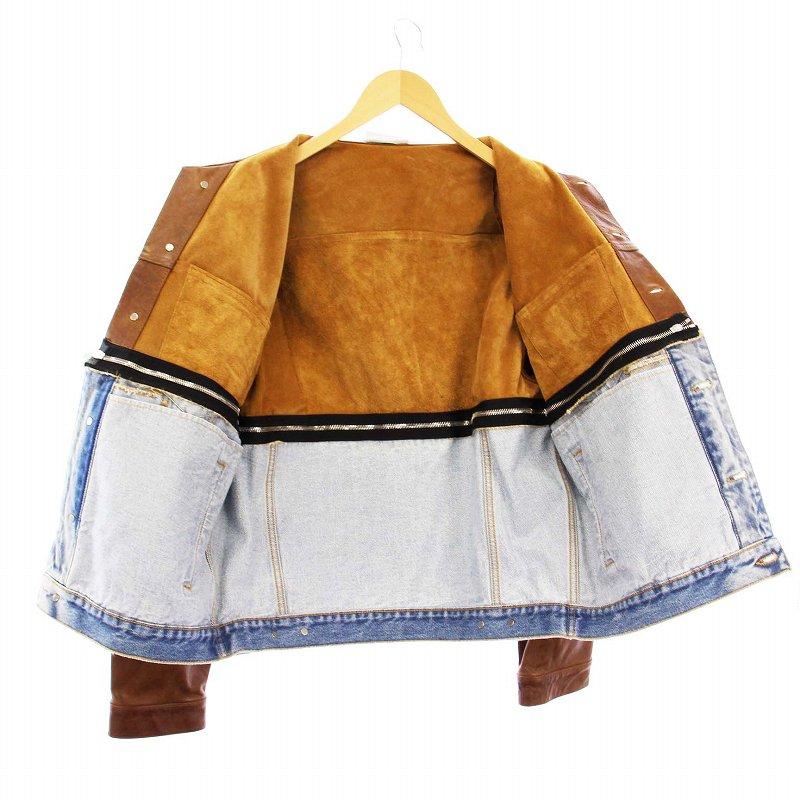 ヴェトモン VTMNTS Convertible leather and denim jacket