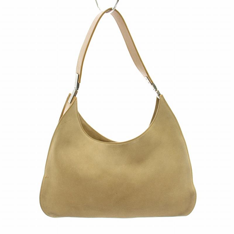 GUCCI グッチ ワンショルダーバッグ ハンドバッグ スエード ベージュ  
