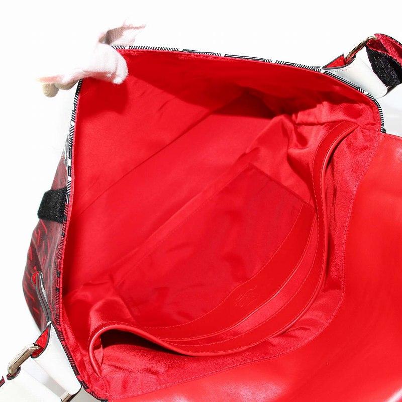 クリスチャン・ルブタン 赤 レザー メッセンジャーバッグ 新作*ルブタン*レザー製メッセンジャーバッグ Explorafunk