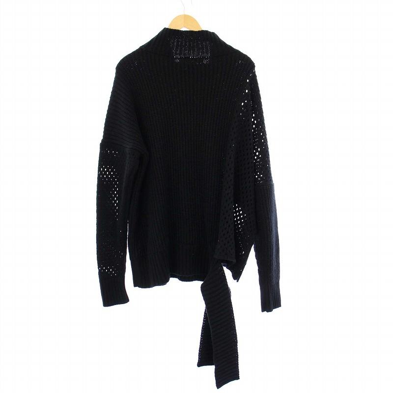 サルバム sulvam Mesh asymmetry knit メッシュアシンメトリーニット