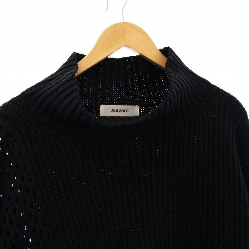 サルバム sulvam Mesh asymmetry knit メッシュアシンメトリーニット