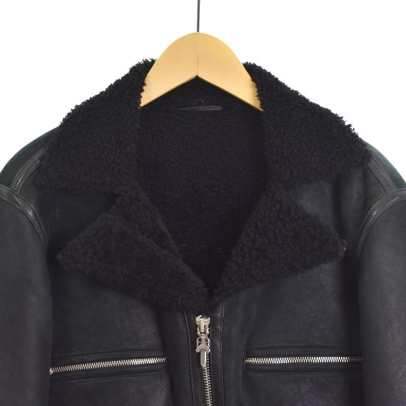 クロムハーツ シアリングレザージャケット CHROME HEARTS クロムハーツ シアリング ボンバー ムートン