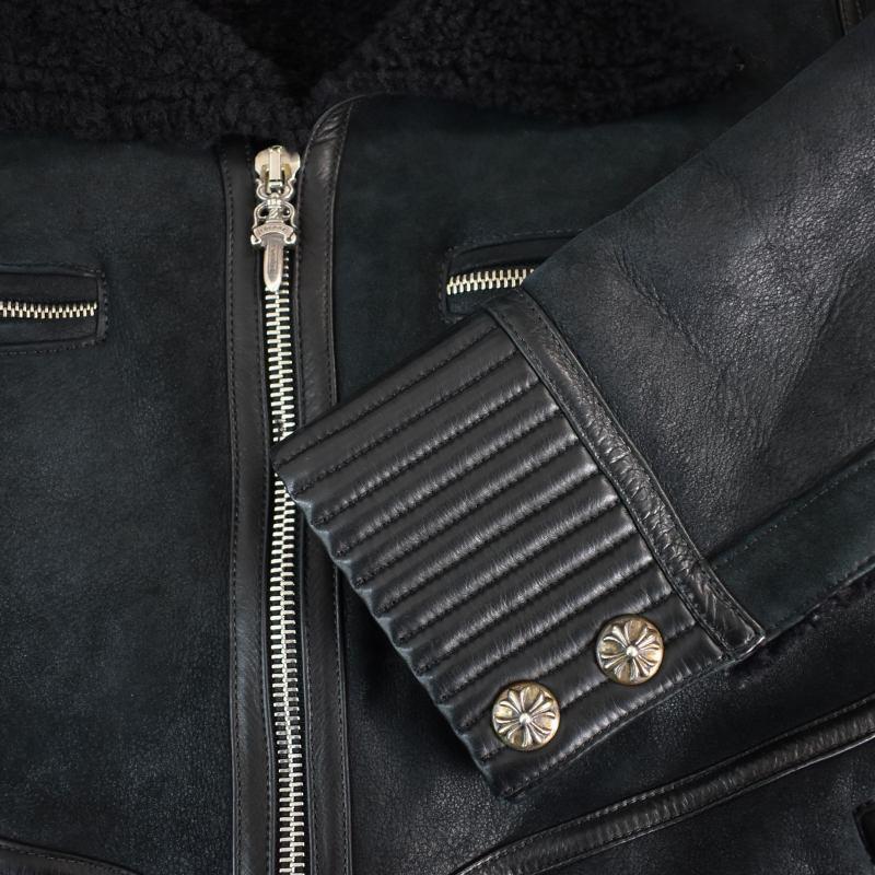 クロムハーツ シアリングレザージャケット CHROME HEARTS クロムハーツ シアリング ボンバー ムートン