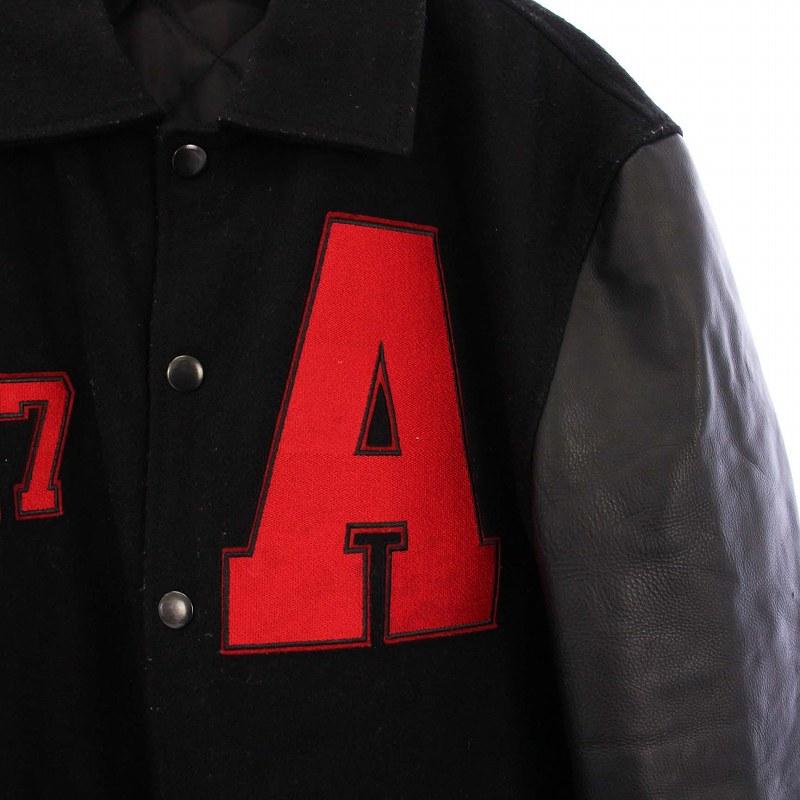 【中古】アリクス ALYX LOGO VARSITY JACKET BLACK ロゴバーシティジャケット ブルゾン アウター 中綿 XL ブラック アリクス ALYX LOGO VARSITY JACKET BLACK ロゴバーシティジャケット