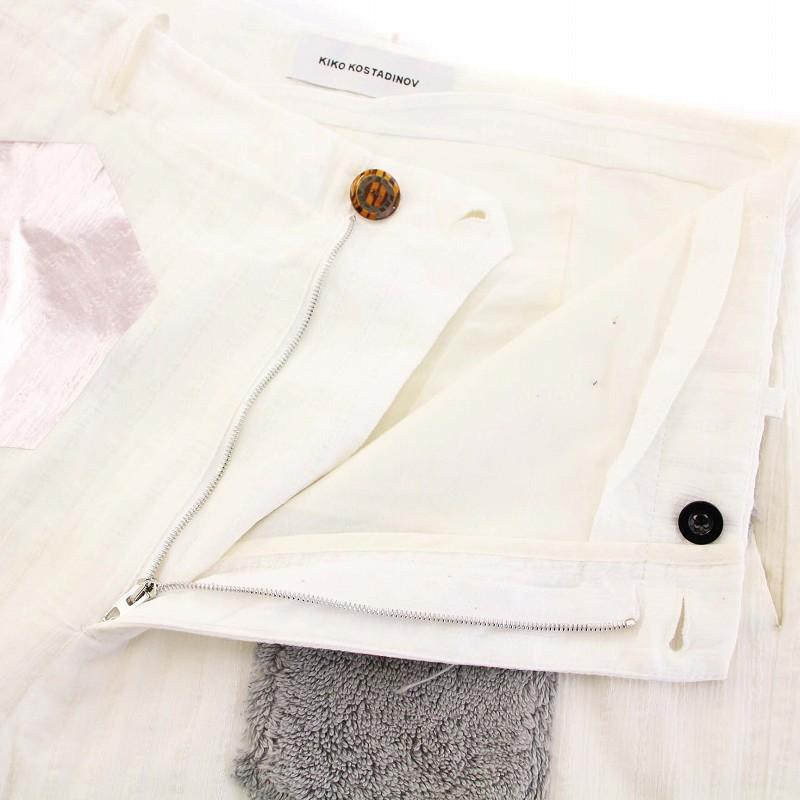 【中古】キココスタディノフ Kiko Kostadinov 23SS ZLATYU スナップボタンオリジナルトラウザー パンツ 44 ホワイト キココスタディノフ Kiko Kostadinov 23SS ZLATYU スナップボタン