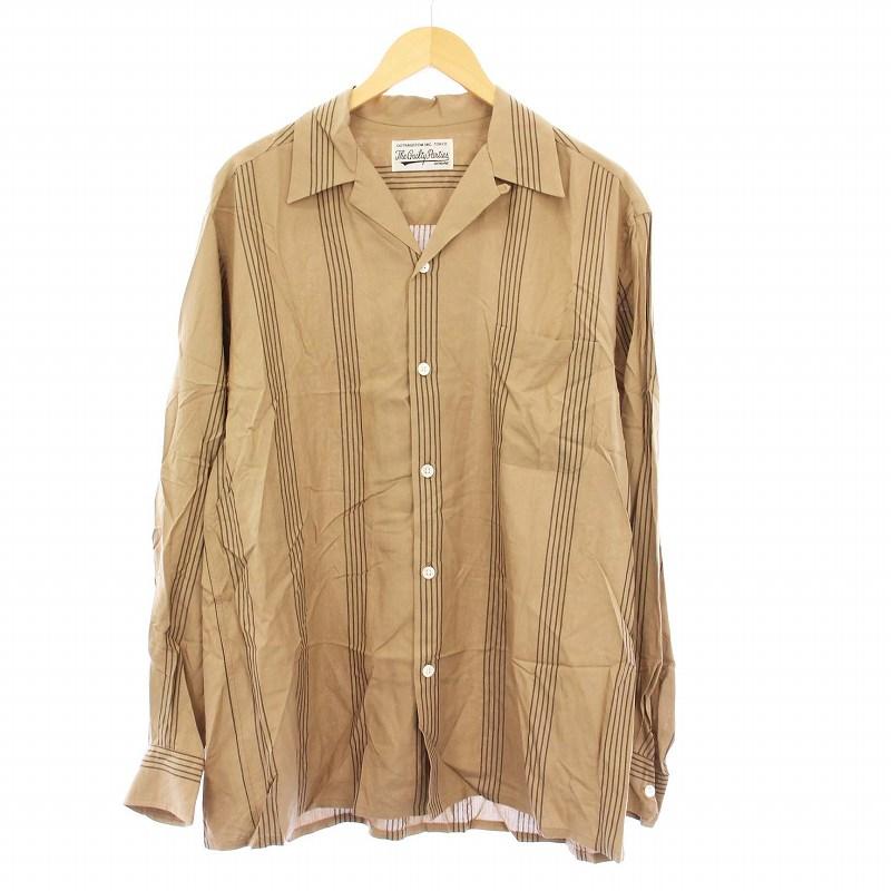 WACKO MARIA ワコマリア STRIPED OPEN COLLAR SHIRT L/S ストライプ  