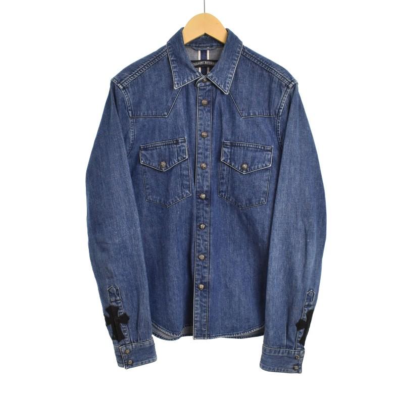 CHROME HEARTS（クロムハーツ） デニム ウエスタンシャツ クロスボール