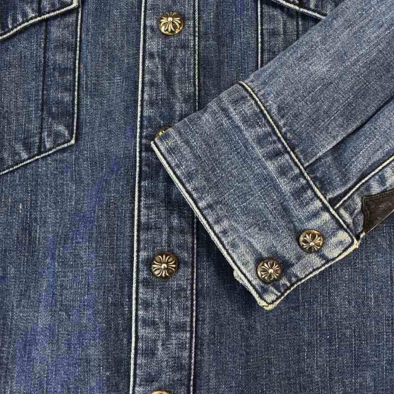 CHROME HEARTS クロムハーツ クロスパッチ デニムシャツ CHROME HEARTS クロムハーツ クロスパッチ デニムシャツ ルーズエンド
