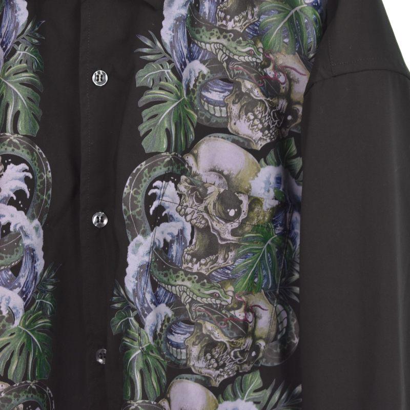 エムエスエムエル MSML SKULL SHORT SLEEVE SHIRT シャツ 長袖 総柄 L