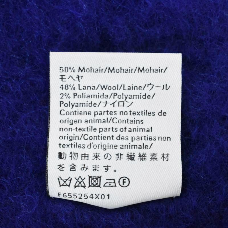 LOEWE（ロエベ） マフラー アナグラム ロゴパッチ フリンジ モヘヤ