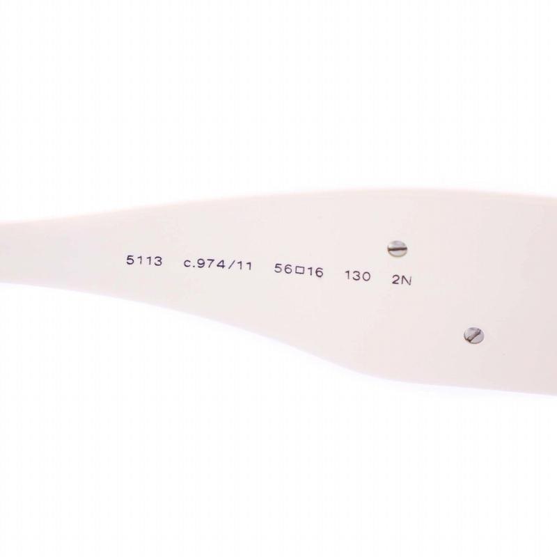 CHANEL シャネル サングラス カメリア ココマーク 56□16 130 紺 白