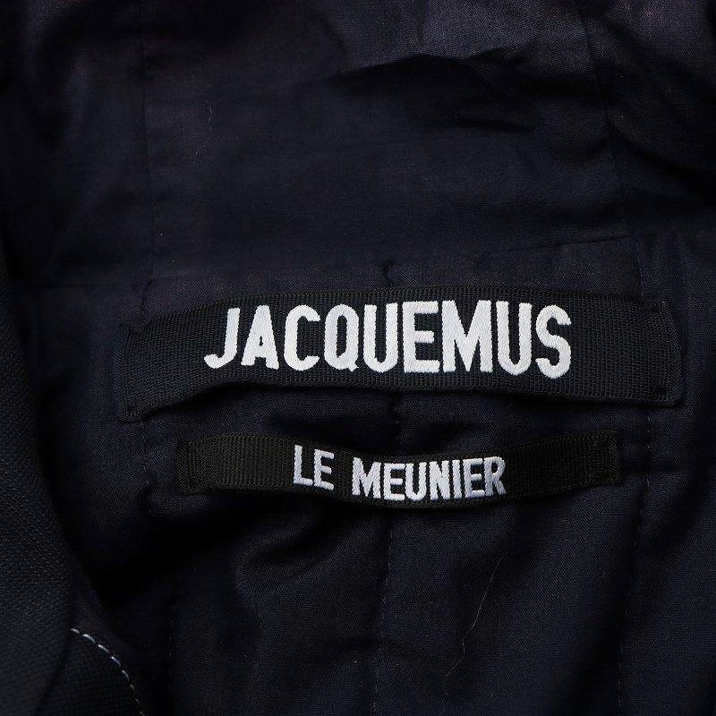 ジャックムス JACQUEMUS ブルゾン ジャケット フード アウター 46 紺 