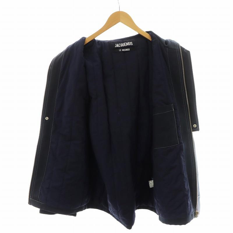 ジャックムス JACQUEMUS ブルゾン ジャケット フード アウター 46 紺 