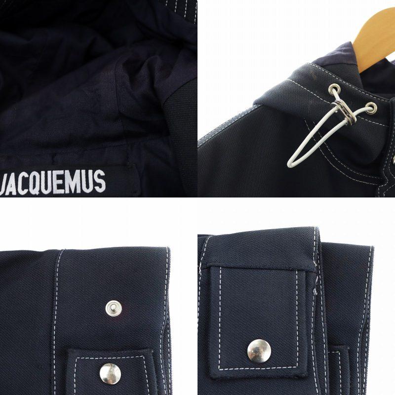 ジャックムス JACQUEMUS ブルゾン ジャケット フード アウター 46 紺 