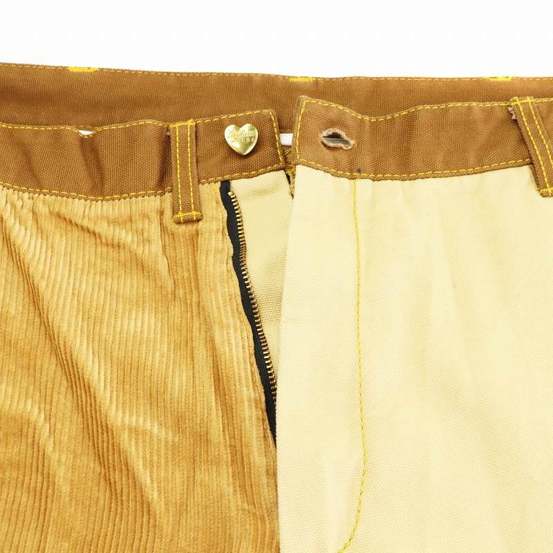 【中古】マルニ MARNI × カーハート 23SS カラーブロックパンツ COLOUR BLOCK TROUSERS PANT 切替 XL ベージュ 茶 MARNI（マルニ） × カーハート carhartt WIP 23SS カラーブロック