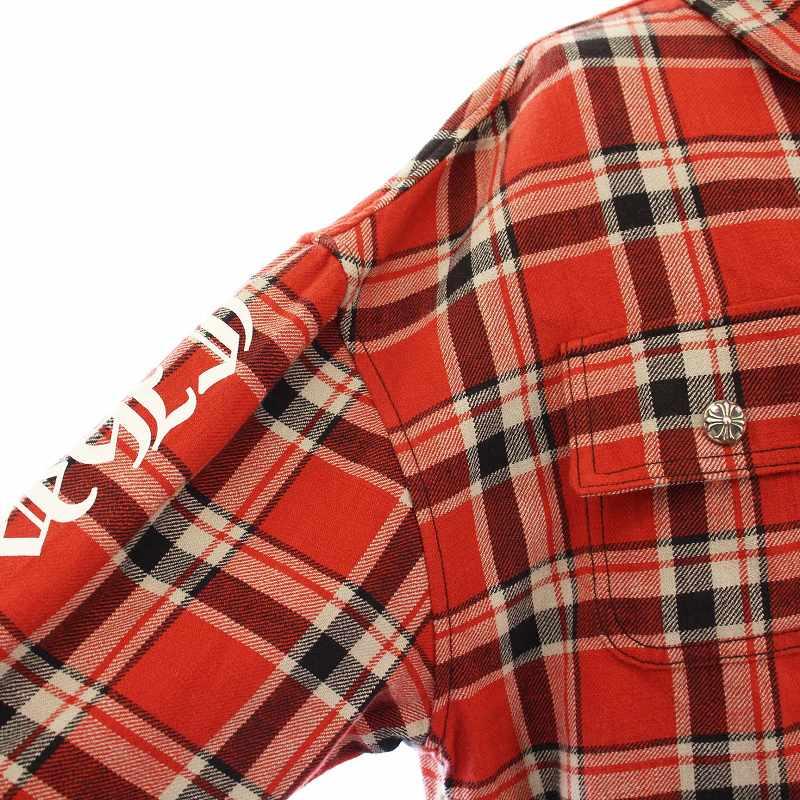 クロムハーツ CHROME HEARTS アームロゴプリントチェックシャツ