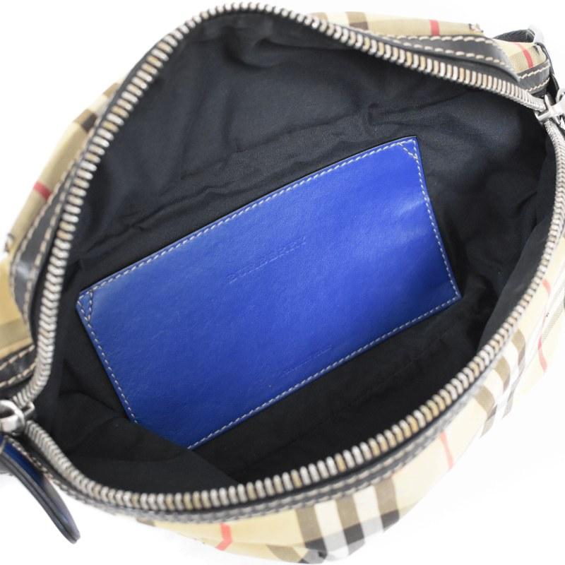 【希少】BURBERRY ボディバッグ ウエストポーチ デニム調 ノバチェック BURBERRY（バーバリー） ノバチェック ボディバッグ ウエストポーチ