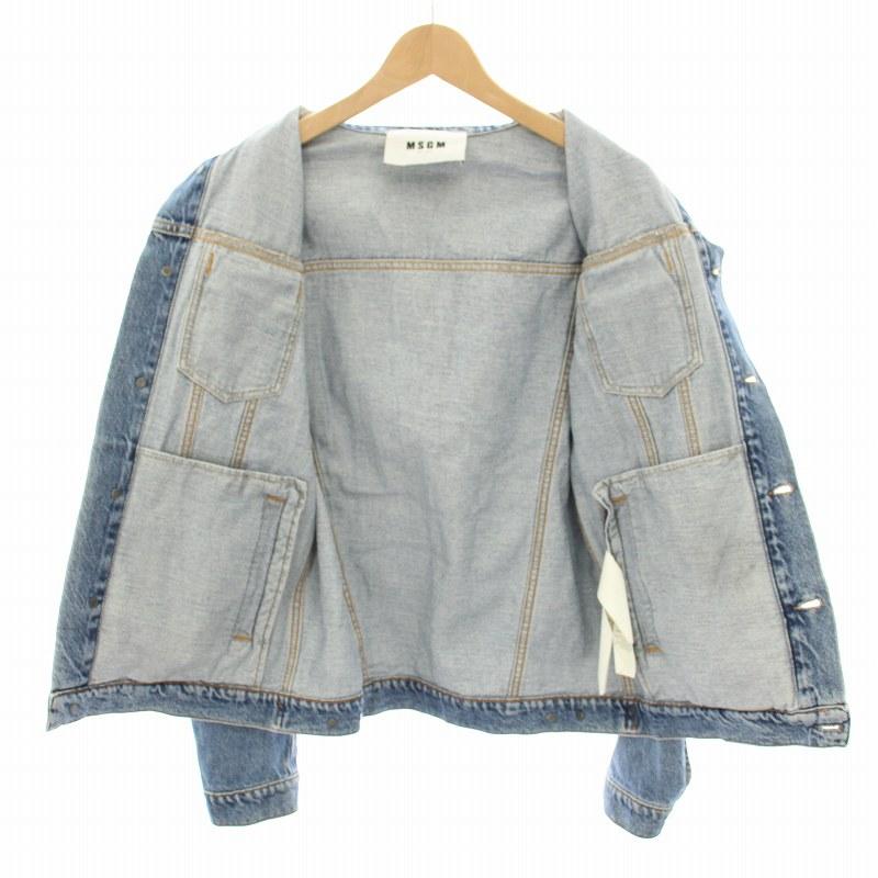 エムエスジーエム MSGM バックロゴデニムジャケット Back Logo Denim