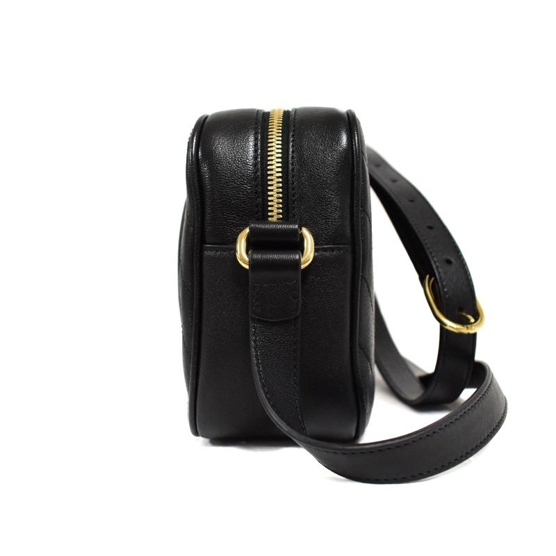 Gucci レザー ショルダーバッグ ブラック GUCCI グッチ ブロンディ ショルダーバッグ レザー 黒 ブラック