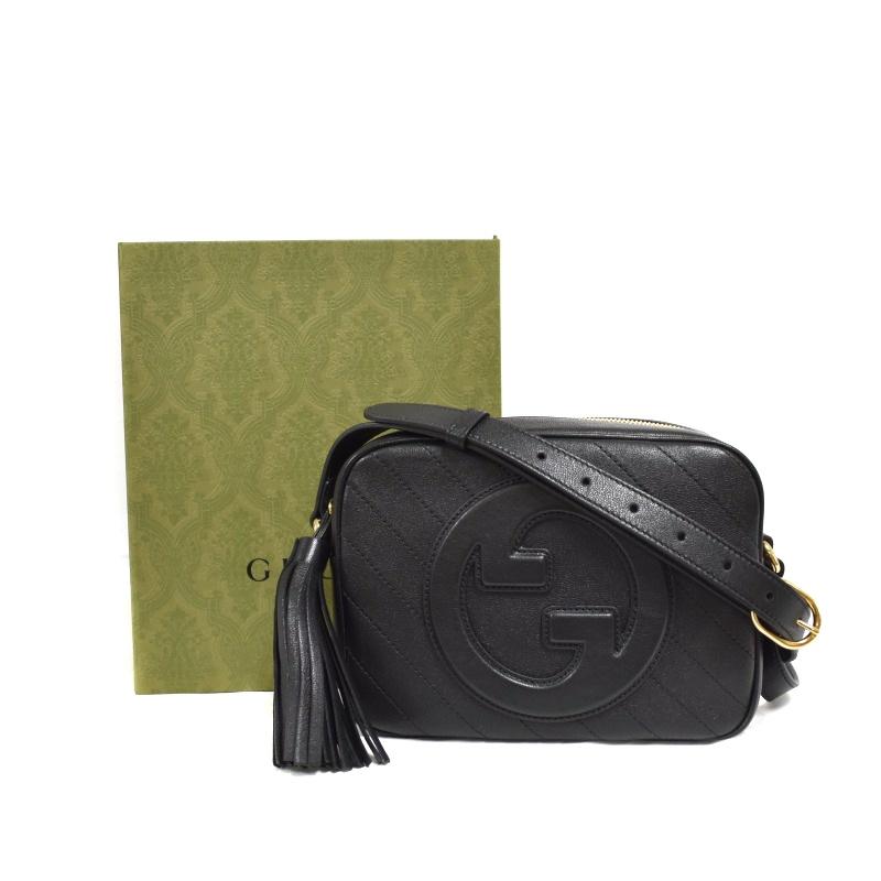 GUCCI グッチ ブロンディ ショルダーバッグ レザー 黒 ブラック
