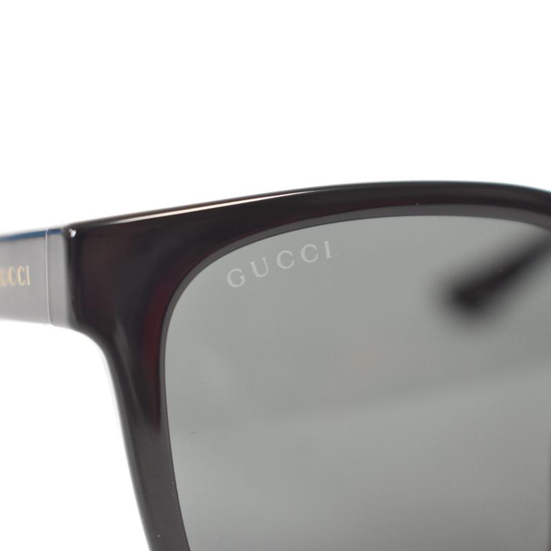 【中古】グッチ GUCCI サングラス セルフレーム ウェリントン アジアンフィット アイウェア 56□19-145 黒 GG1346SK GUCCI（グッチ） サングラス セルフレーム ウェリントン アジアン